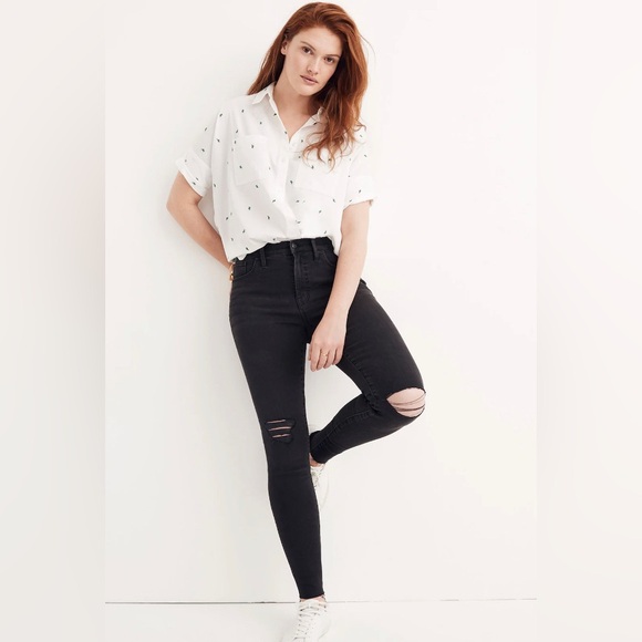Madewell Denim - NWOT Madewell 9” High Rise Skinny Wash Black Jeans Size 24